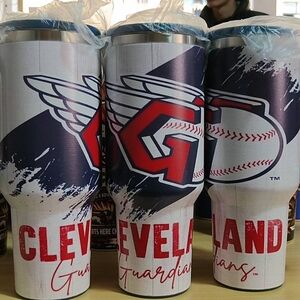 Cleveland Guardians Baseball Travel Tumbler - White/Navy/Red